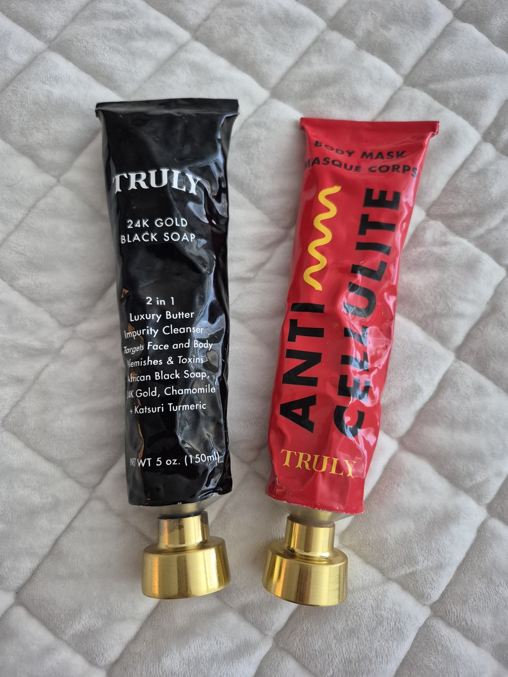 TRULY Black & Red 24K Gold Black Soap + Anti-Cellulite Body Mask Duo